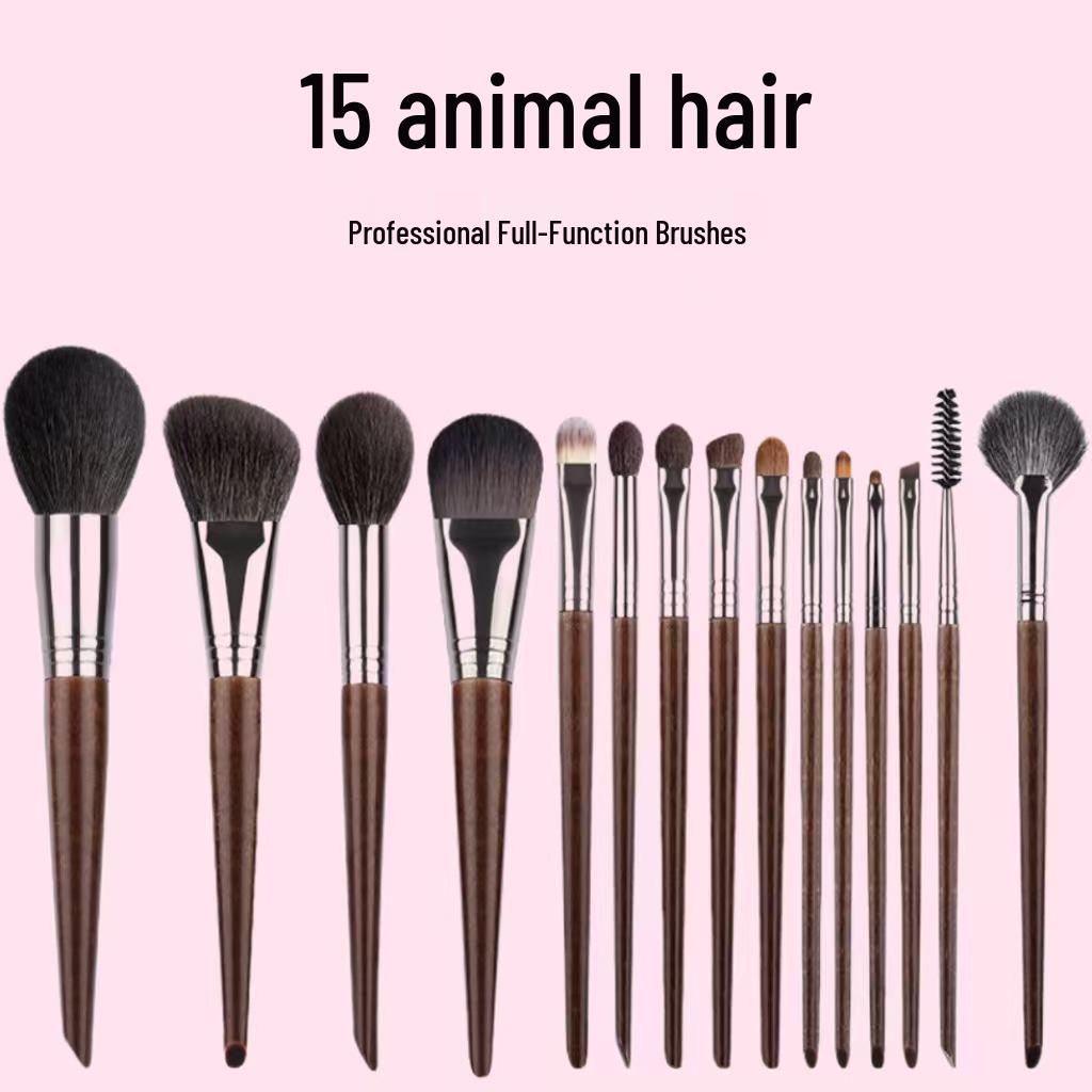 15-Piece Advanced Makeup Brush Set: Animal Hair, Ultra-Soft Wool for Foundation & Eyeshadow.
15-Piece Advanced Makeup Brush Set: Animal Hair, Ultra-Soft Wool for Foundation & Eyeshadow.