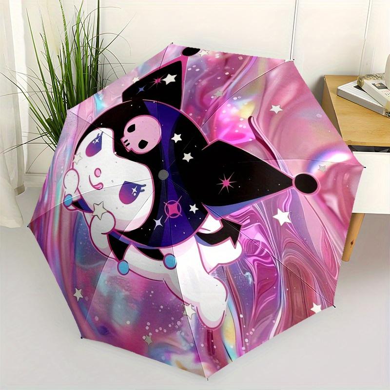 Kuromi Automatic Folding Umbrella-Simple 8-Rib Design, Bright Cartoon Pattern, Durable Iron Frame, Suitable For Travel, Outdoor, Beach-Cute
Kuromi Automatic Folding Umbrella-Simple 8-Rib Design, Bright Cartoon Pattern, Durable Iron Frame, Suitable For Travel, Outdoor, Beach-Cute