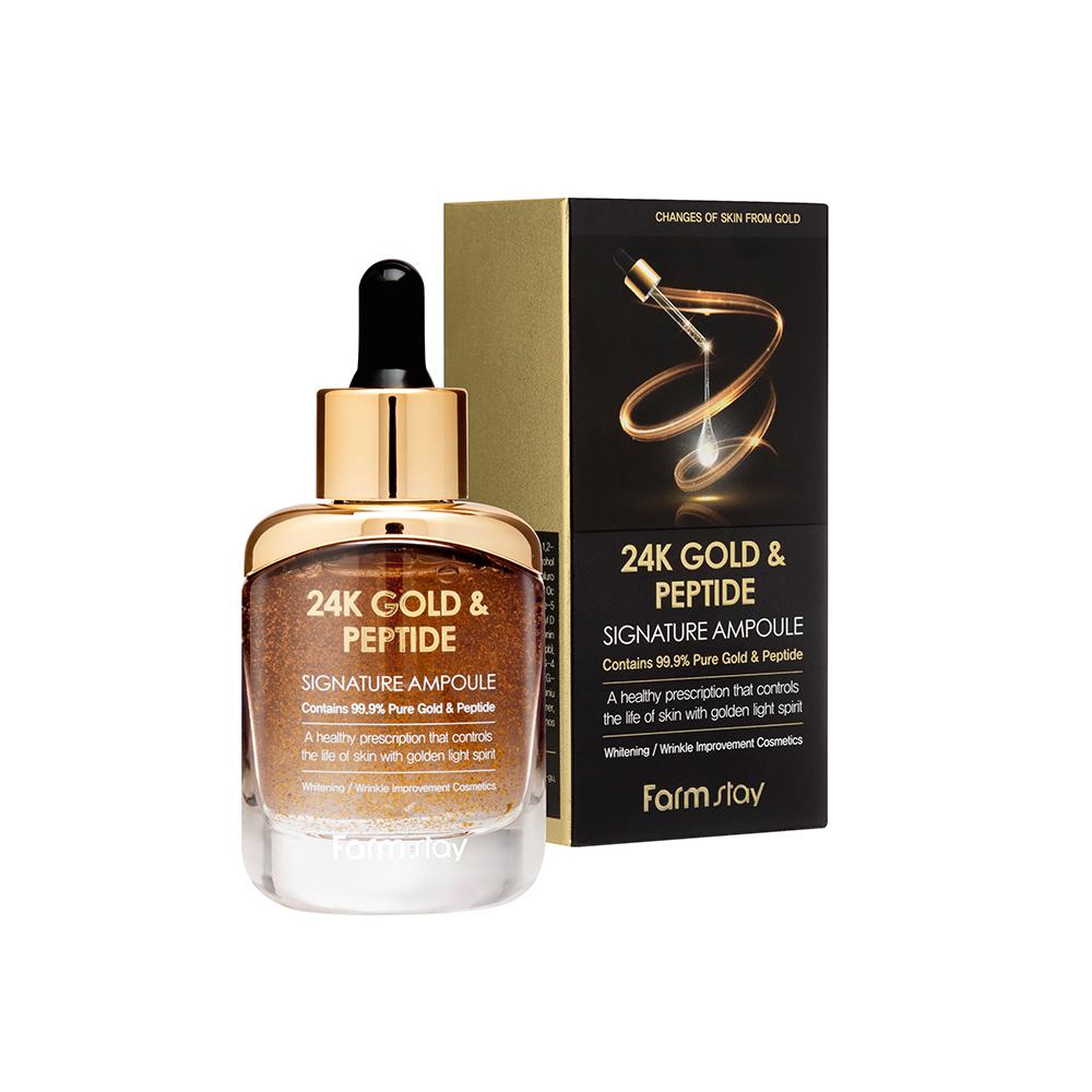Farmstay 24K Gold & Peptide Signature Ampoule 35 мл Омолаживающая увлажняющая корейская косметика
Farmstay 24K Gold & Peptide Signature Ampoule 35 мл Омолаживающая увлажняющая корейская косметика