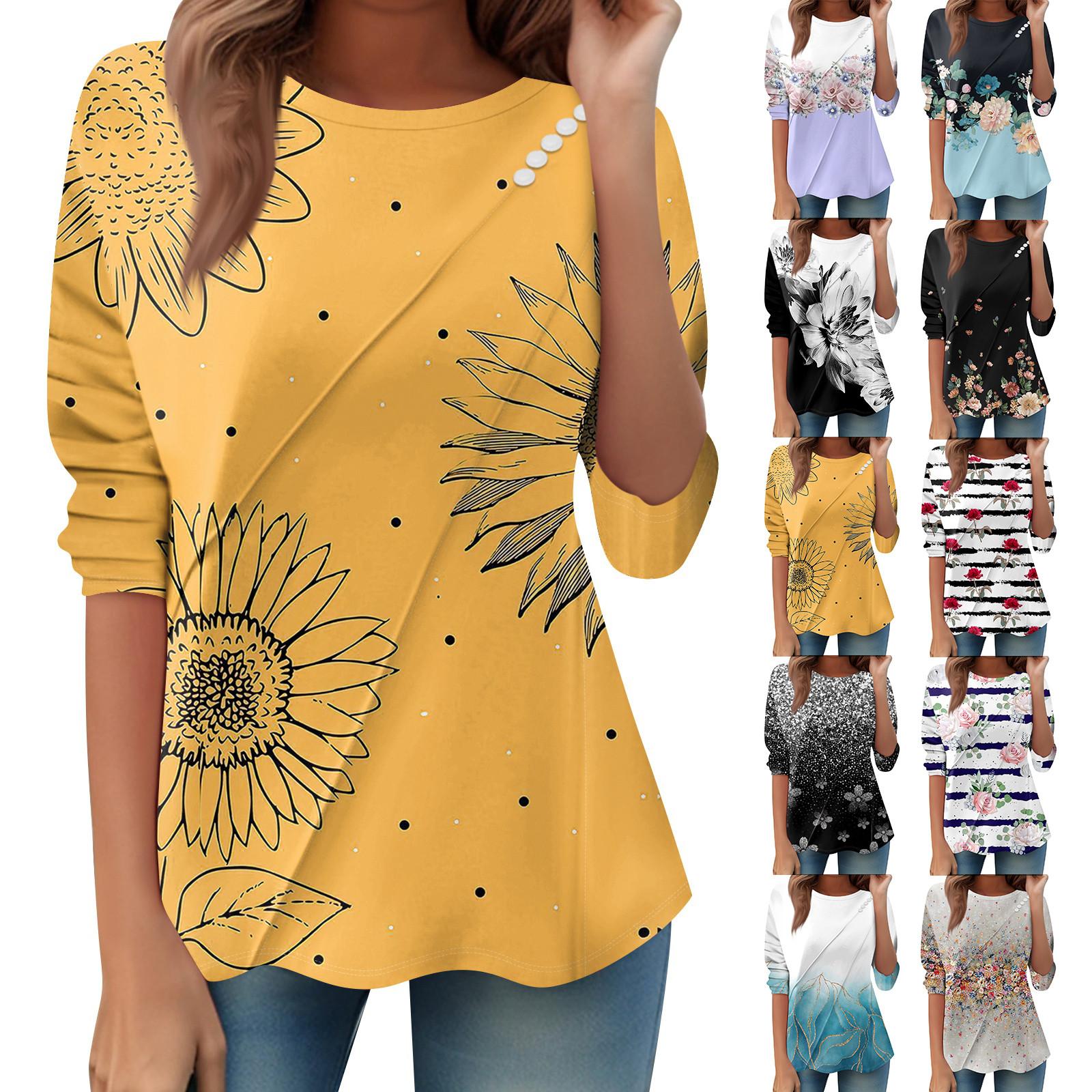 Women s Loose Casual Long Sleeve Top Round Neck Button Pull Stripe Prints T Shirt L чорний
Women s Loose Casual Long Sleeve Top Round Neck Button Pull Stripe Prints T Shirt L чорний
