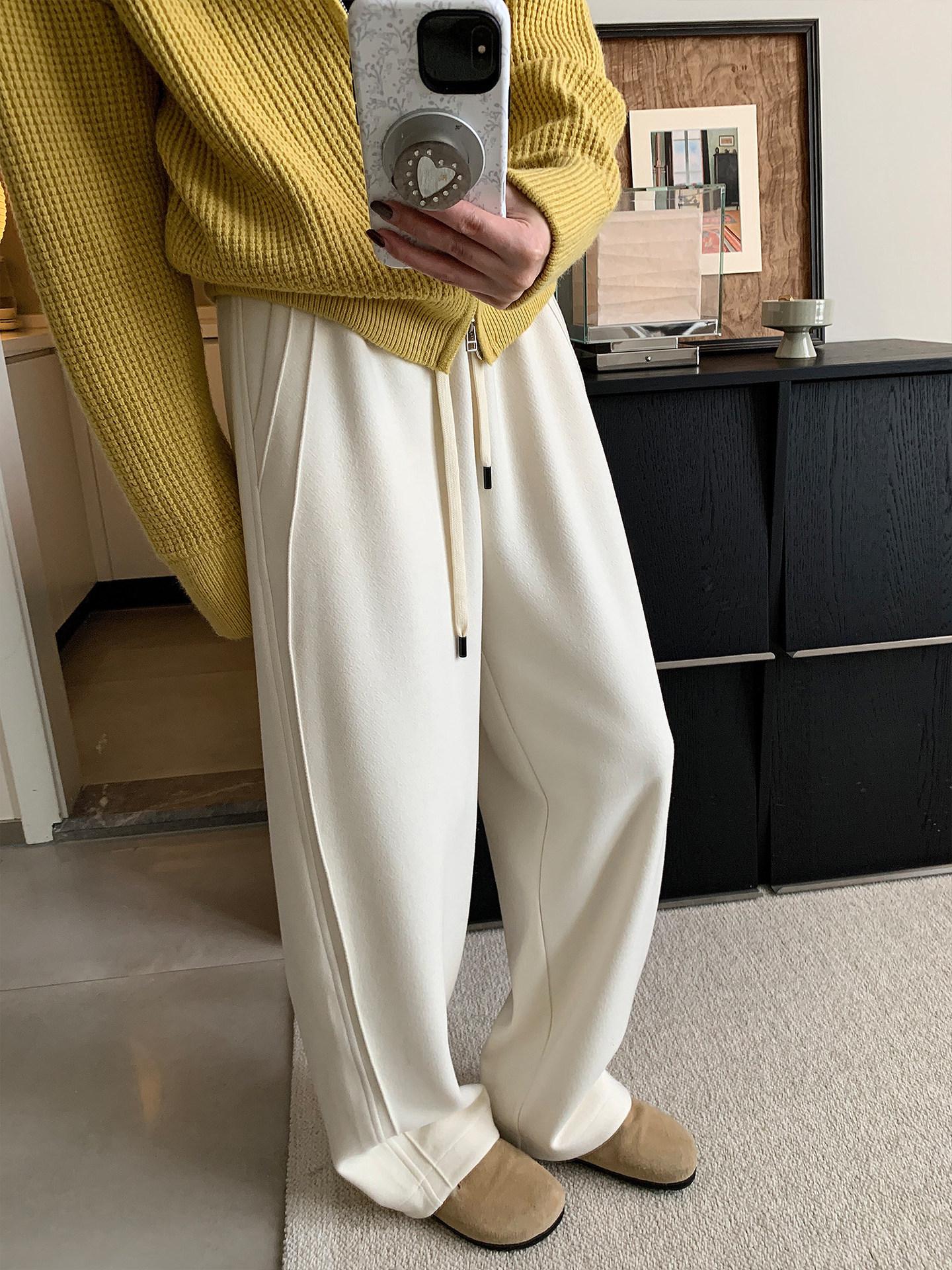 Women s White Wool Puff-Sleeve Plush-Lined Loose Pants for Spring and Autumn Medium слоновая кость
Women s White Wool Puff-Sleeve Plush-Lined Loose Pants for Spring and Autumn Medium слоновая кость