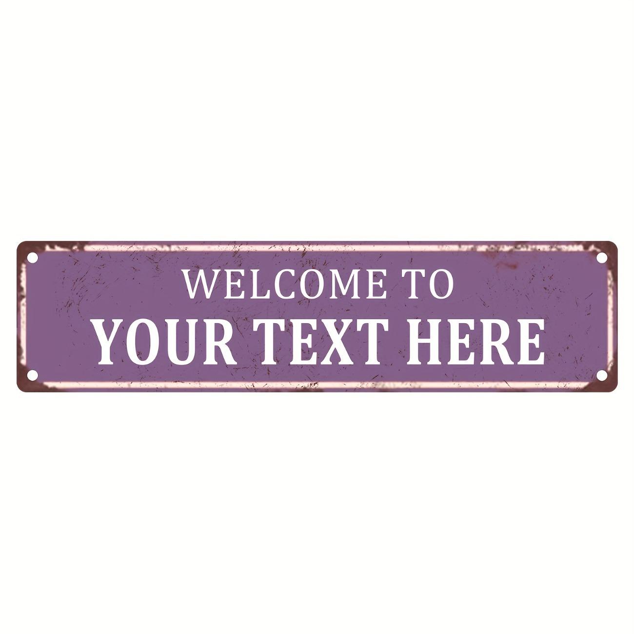 Custom Retro Metal Welcome Sign 40x10cm Waterproof for Home Wall Decor фіолетовий
Custom Retro Metal Welcome Sign 40x10cm Waterproof for Home Wall Decor фіолетовий