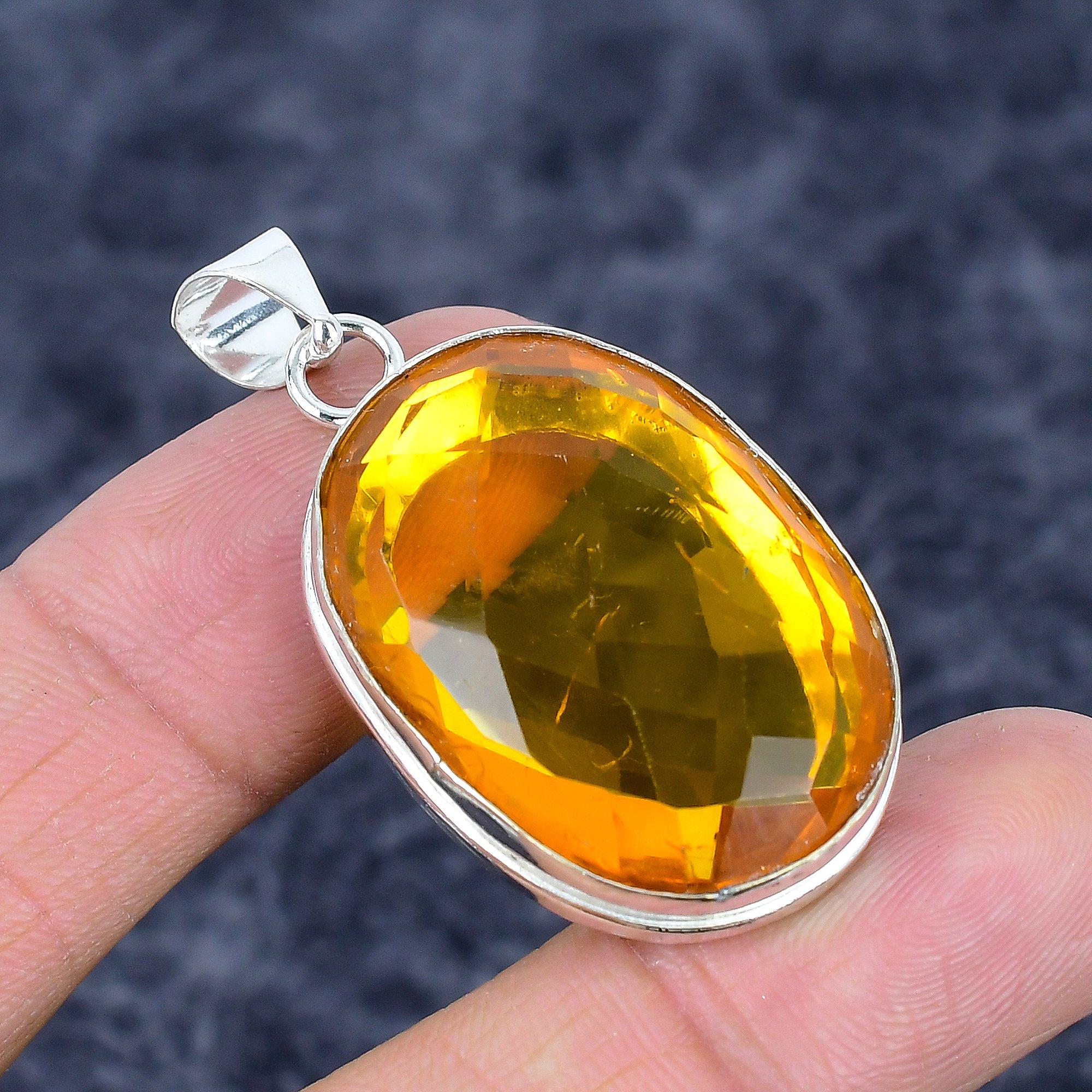 Citrine Gemstone Handmade 925 Sterling Silver Jewelry Pendant 1.85 M-3242
Citrine Gemstone Handmade 925 Sterling Silver Jewelry Pendant 1.85 M-3242