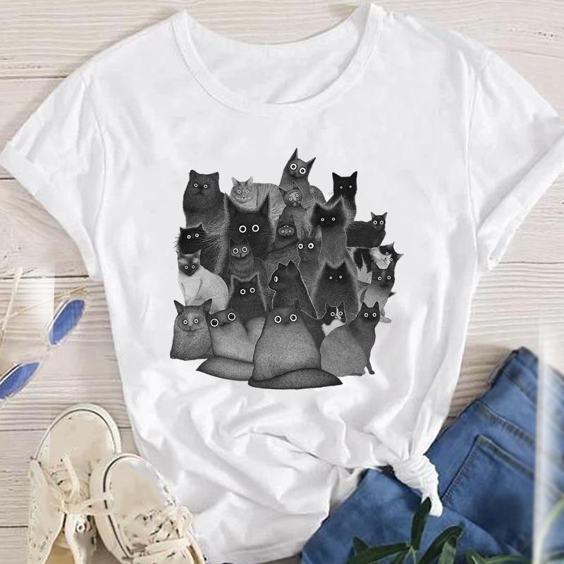 Fashion Cartoon Cat Plant Casual New Lovely Tees Women Short Sleeve Lady Female Graphic Tops Clothes Print Tshirt TShirt M
Fashion Cartoon Cat Plant Casual New Lovely Tees Women Short Sleeve Lady Female Graphic Tops Clothes Print Tshirt TShirt M