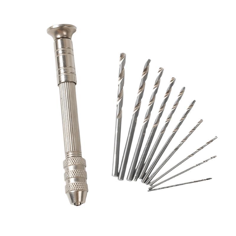 Precision Mini Hand Drill for Woodworking Watch Repair with 0.8-3.0mm Twist Drill Bits Manual Rotary Tool Watchmaker Pin Vice
Precision Mini Hand Drill for Woodworking Watch Repair with 0.8-3.0mm Twist Drill Bits Manual Rotary Tool Watchmaker Pin Vice