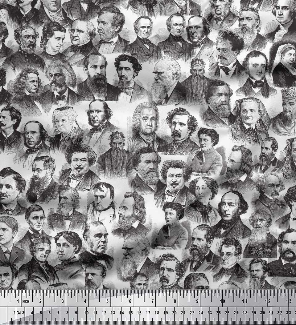 Soimoi Grey Японська креп-атласна тканина Відоме людське обличчя Чоловіча тканина з принтом 1 метр 42 дюйма 42 Inch Wide - Poly Crepe білий
Soimoi Grey Японська креп-атласна тканина Відоме людське обличчя Чоловіча тканина з принтом 1 метр 42 дюйма 42 Inch Wide - Poly Crepe білий