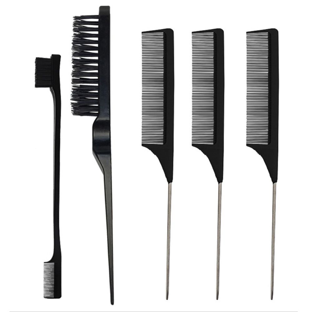 5pcs/set Professional Styling Partition Comb Massage Rat Tail Comb Edge Control Brush Kit Men/Women чёрный
5pcs/set Professional Styling Partition Comb Massage Rat Tail Comb Edge Control Brush Kit Men/Women чёрный