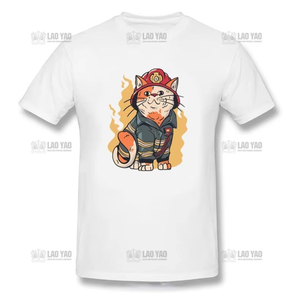 Creative Rescues Kitten T Shirt Popular Mens Short Sleeve Men White Firefighter Hero Fight Fire Printed Tshirt Summer TShirts 4XL
Creative Rescues Kitten T Shirt Popular Mens Short Sleeve Men White Firefighter Hero Fight Fire Printed Tshirt Summer TShirts 4XL