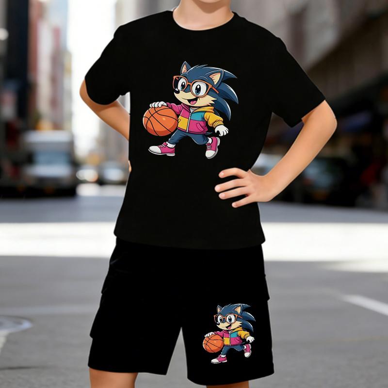 Boys 2 Piece Basketball themed printed Outfit, Short Sleeve T-Shirt and Shorts Set for Kids Age 5-14,White Sporty Casual Summer Clothes 5-6 Years чёрный
Boys 2 Piece Basketball themed printed Outfit, Short Sleeve T-Shirt and Shorts Set for Kids Age 5-14,White Sporty Casual Summer Clothes 5-6 Years чёрный