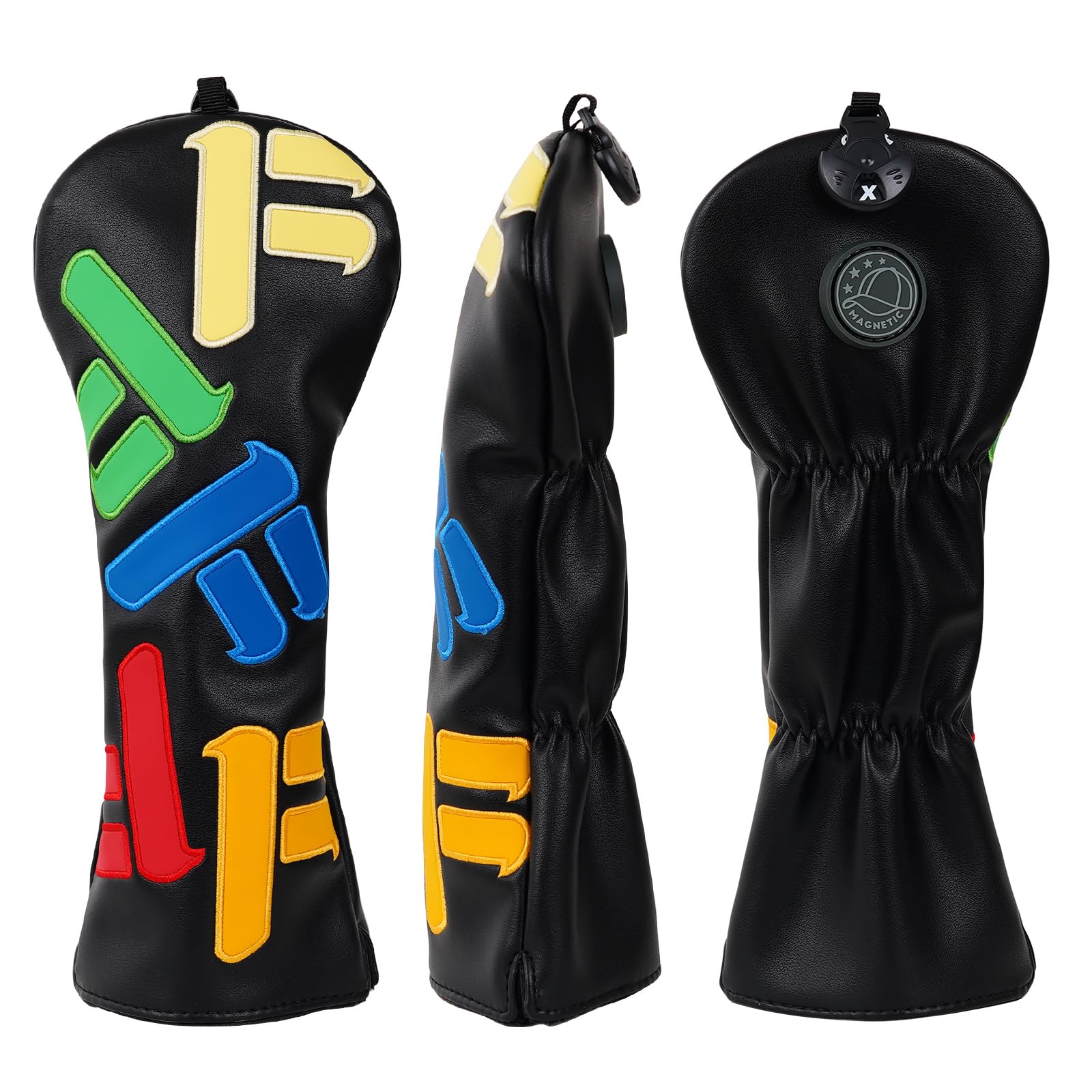 Golf Fairway Wood Cover for FW with Number Tag Single Club Head Cover Wood Cover Black Synthetic Leather Multicolored Letters (No. 3, 4, 5, 7, X)
Golf Fairway Wood Cover for FW with Number Tag Single Club Head Cover Wood Cover Black Synthetic Leather Multicolored Letters (No. 3, 4, 5, 7, X)