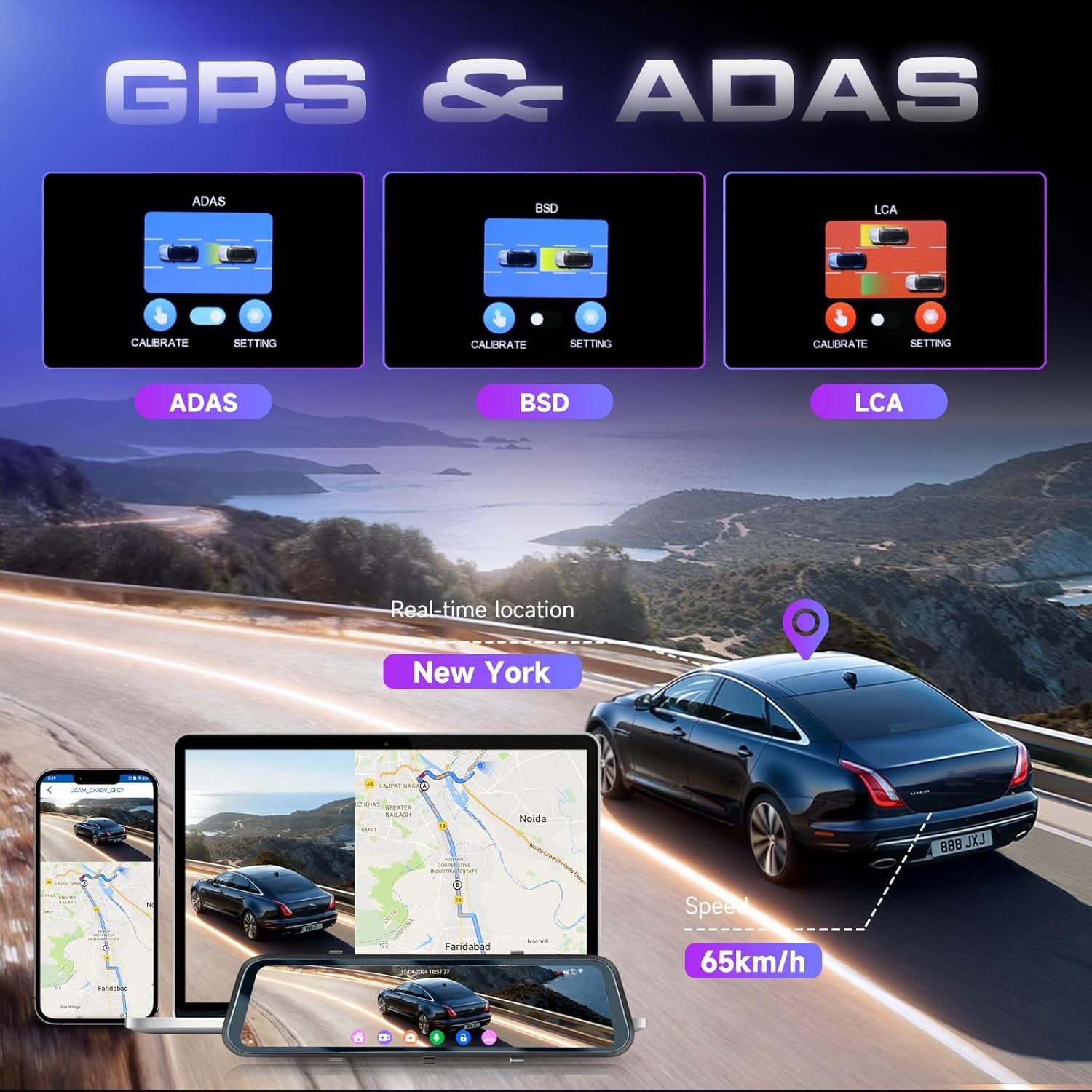 12 Inch 4K Mirror Dash Cam with GPS, WiFi, Night Vision, ADAS, BSD, LCA, G-Sensor, Loop Recording + 64GB SD Card United States
12 Inch 4K Mirror Dash Cam with GPS, WiFi, Night Vision, ADAS, BSD, LCA, G-Sensor, Loop Recording + 64GB SD Card United States