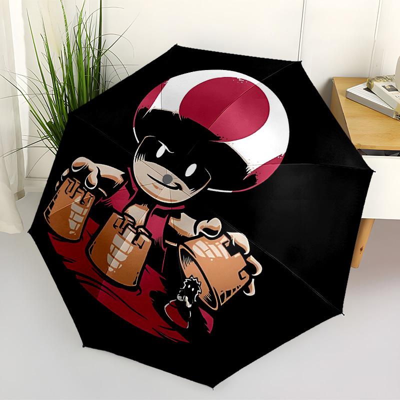 1pc Mario Mushroom Automatic Folding Umbrella - Compact 8-Rib Design, Durable Plastic & Iron, Lightweight for Outdoor Daily Use, a0929201
1pc Mario Mushroom Automatic Folding Umbrella - Compact 8-Rib Design, Durable Plastic & Iron, Lightweight for Outdoor Daily Use, a0929201