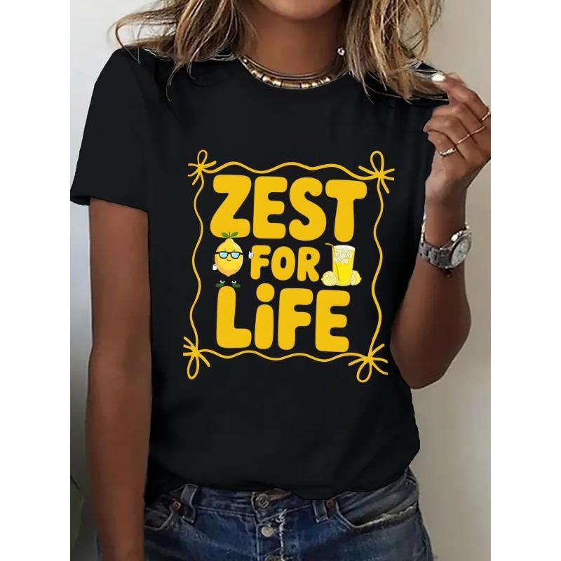 Plus Size - Women S Oversized T-Shirt - Loose Fit Everyday Top with Bold ZEST for LIFE Graphic - Lightweight Black Shirt & Yellow Lettering - Plus 4XL чорний
Plus Size - Women S Oversized T-Shirt - Loose Fit Everyday Top with Bold ZEST for LIFE Graphic - Lightweight Black Shirt & Yellow Lettering - Plus 4XL чорний