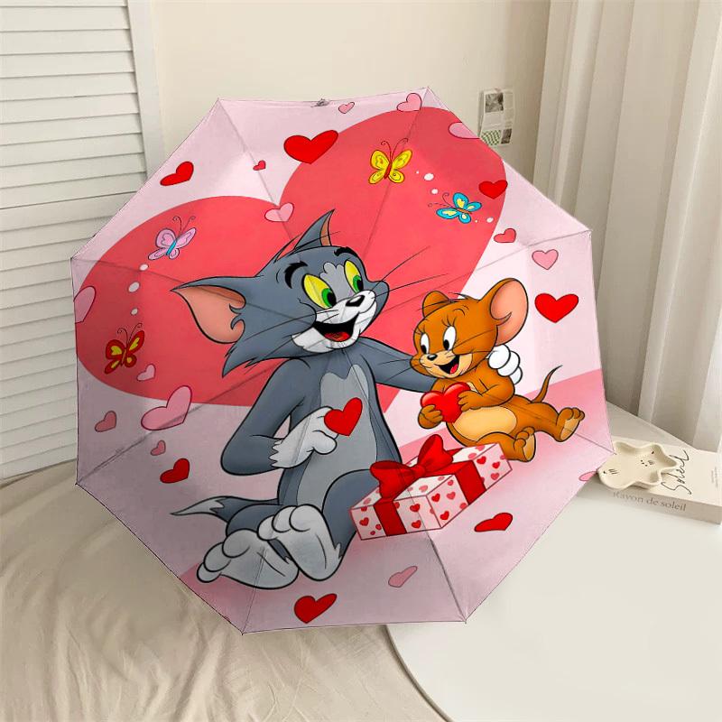 1pc Tom and Jerry Automatic Open/Close Umbrella Compact Folding Umbrella with 8-Rib Shaft lightweight esign, for Women/Men1217A
1pc Tom and Jerry Automatic Open/Close Umbrella Compact Folding Umbrella with 8-Rib Shaft lightweight esign, for Women/Men1217A