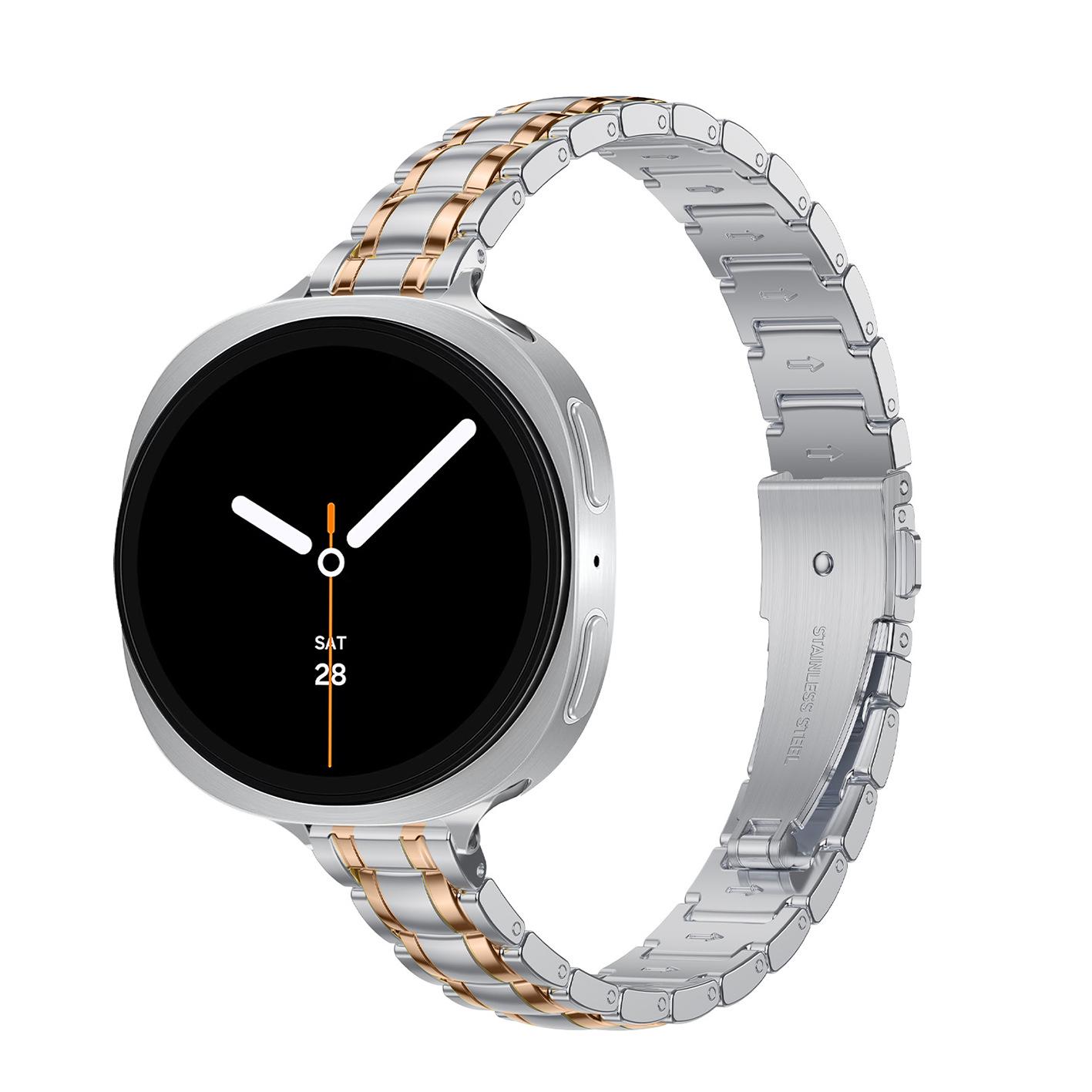 Сумісний металевий ремінець для годинника Samsung Watch8/Classic Samsung Watch 8/Watch 8 Classic рожевий колір золота/срібний
Сумісний металевий ремінець для годинника Samsung Watch8/Classic Samsung Watch 8/Watch 8 Classic рожевий колір золота/срібний