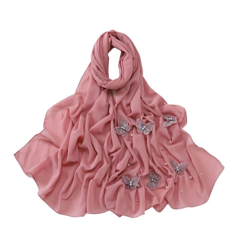 Beaded Silk Headscarf Solid Color Butterfly Chiffon Scarf Sweet Satin Hijab Vacation рожевий
Beaded Silk Headscarf Solid Color Butterfly Chiffon Scarf Sweet Satin Hijab Vacation рожевий