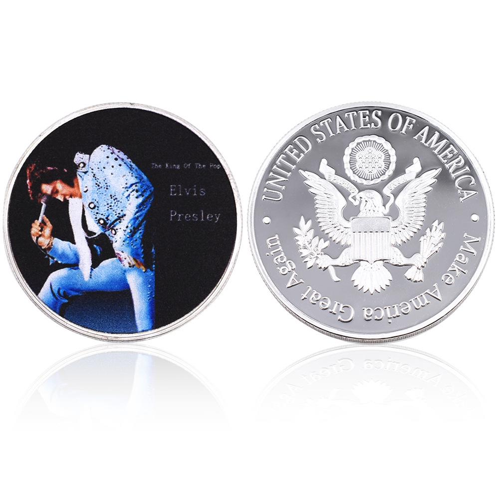 Elvis Presley, American rock superstar, pop singer, silver plated badges, commemorative coins, collectible gifts
Elvis Presley, American rock superstar, pop singer, silver plated badges, commemorative coins, collectible gifts