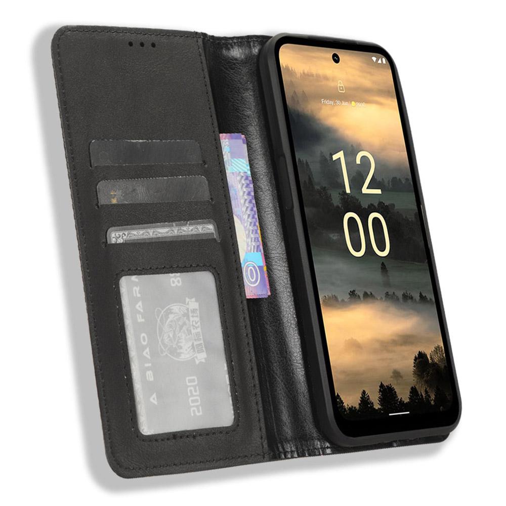 For Nokia XR21 PU Leather Shockproof Shell Retro Stand Wallet Phone Case Black
For Nokia XR21 PU Leather Shockproof Shell Retro Stand Wallet Phone Case Black
