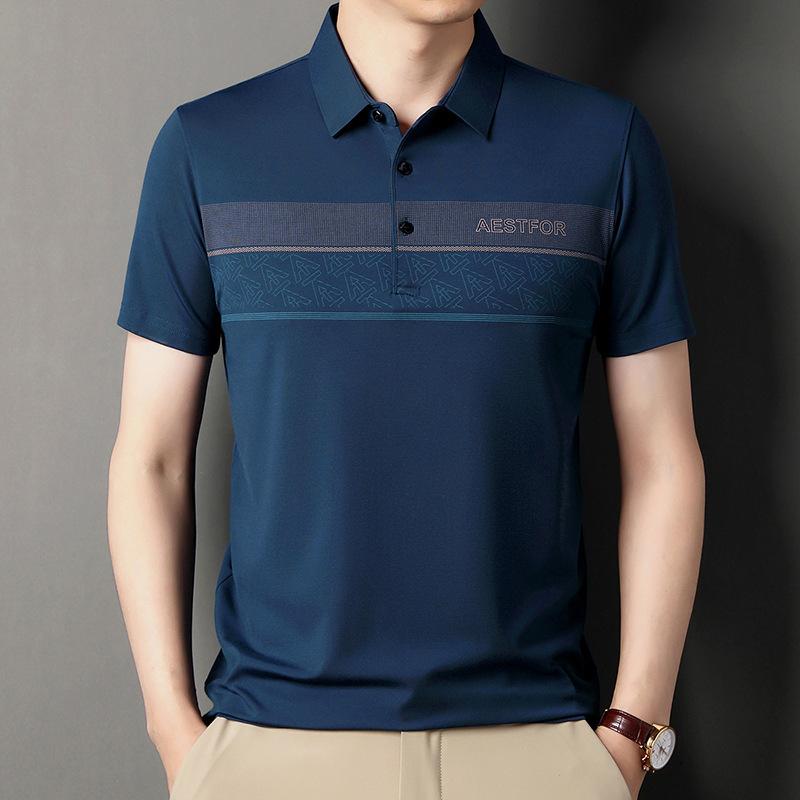Summer New Men s Short-Sleeved Lapel Polo Shirt Thin T-shirt Business Leisure Half Sleeve Shirt
Summer New Men s Short-Sleeved Lapel Polo Shirt Thin T-shirt Business Leisure Half Sleeve Shirt