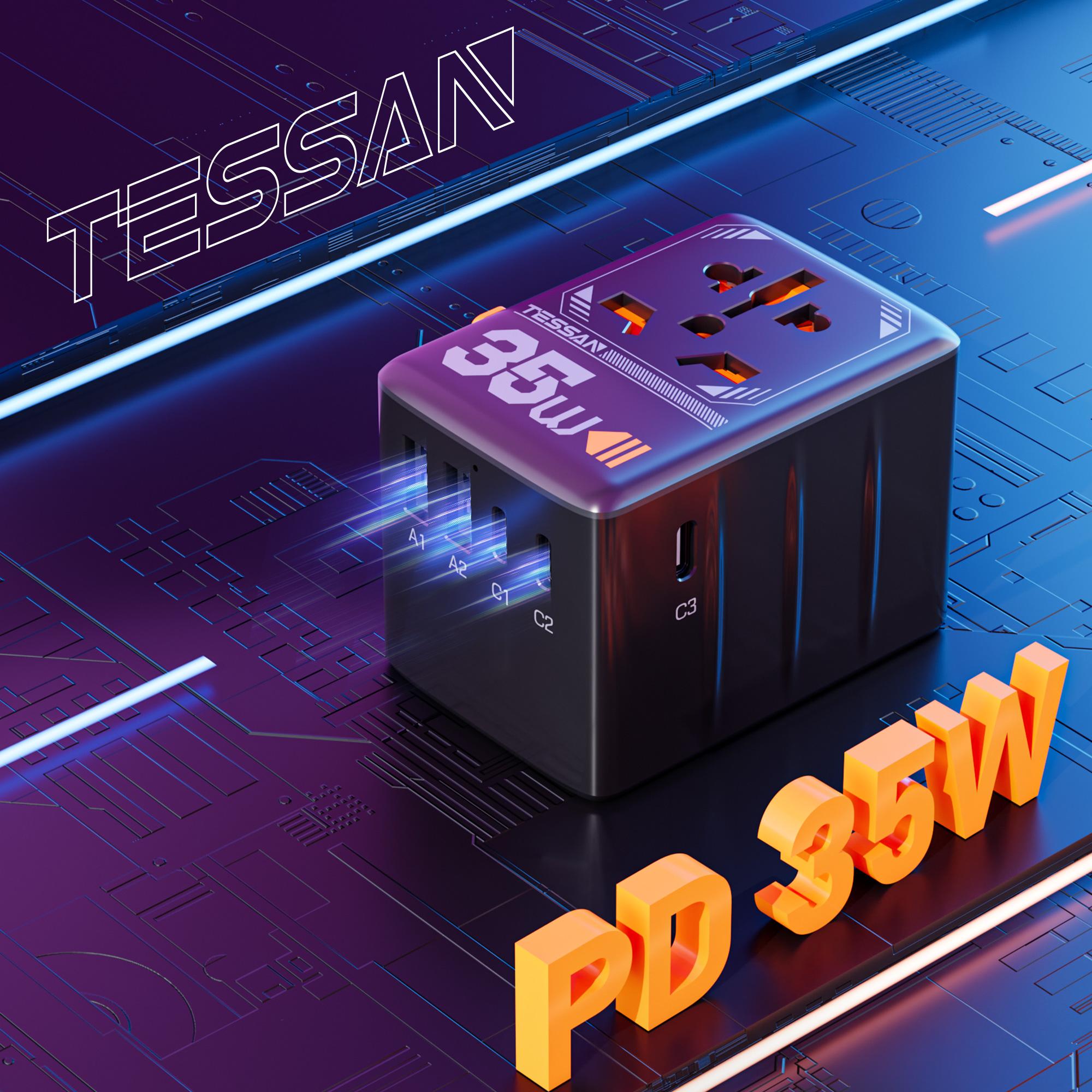 Универсальный дорожный адаптер TESSAN GaN 35 Вт/65 Вт/100 Вт с USB-адаптером типа C для быстрой зарядки, вилка ЕС/Великобритании/США/Австралии для путешествий
Универсальный дорожный адаптер TESSAN GaN 35 Вт/65 Вт/100 Вт с USB-адаптером типа C для быстрой зарядки, вилка ЕС/Великобритании/США/Австралии для путешествий