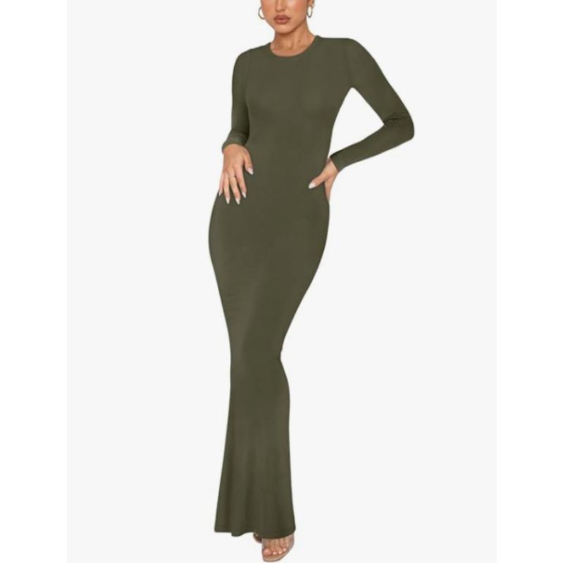 Женские повседневные элегантные узкие длинные платья с коротким рукавом и круглым вырезом XL армия зеленый
Женские повседневные элегантные узкие длинные платья с коротким рукавом и круглым вырезом XL армия зеленый
