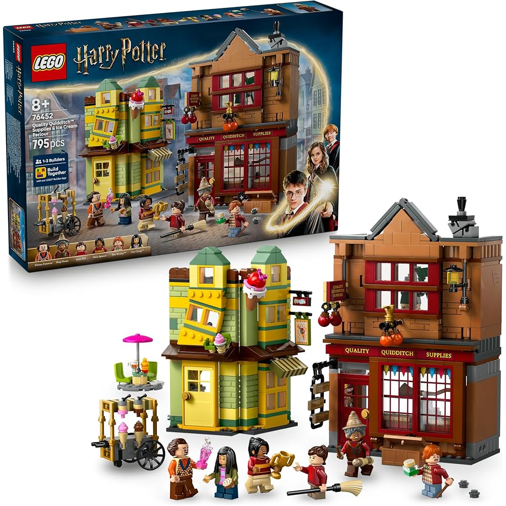 Конструктор LEGO Harry Potter Магазин Квиддич-снаряжения и Кафе-мороженое Флориана Фортескью, 8-10 лет
Конструктор LEGO Harry Potter Магазин Квиддич-снаряжения и Кафе-мороженое Флориана Фортескью, 8-10 лет