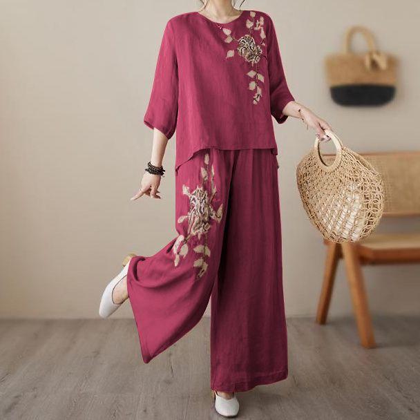 Комплект вышивки льняная летняя рубашка пуловер с короткими рукавами легкие брюки из искусственного хлопка и льна с широкими штанинами комплект из двух предметов 4XL
Комплект вышивки льняная летняя рубашка пуловер с короткими рукавами легкие брюки из искусственного хлопка и льна с широкими штанинами комплект из двух предметов 4XL