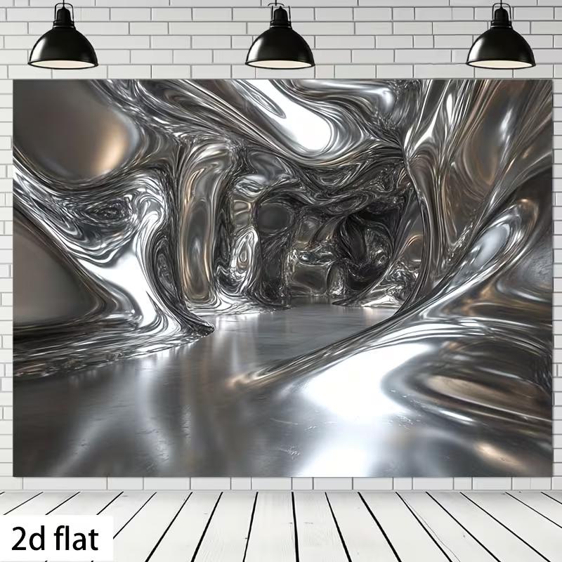 2D Shiny Silver Fluid Art Backdrop for Edgy Style Photoshoot and Content Creation 47.2x31.5inch/120*80cm
2D Shiny Silver Fluid Art Backdrop for Edgy Style Photoshoot and Content Creation 47.2x31.5inch/120*80cm