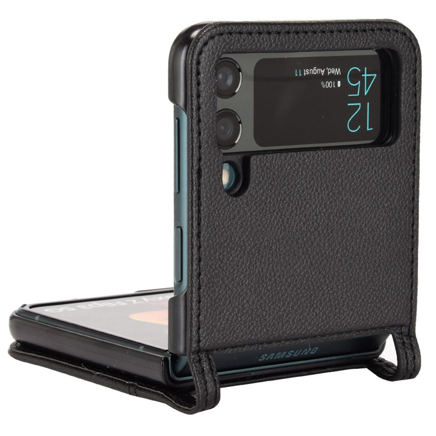 For Samsung Galaxy Z Flip4 5G Litchi Texture PU Leather Coated PC Phone Case Shockproof One-piece Cell Phone Cover with Card Slot Black
For Samsung Galaxy Z Flip4 5G Litchi Texture PU Leather Coated PC Phone Case Shockproof One-piece Cell Phone Cover with Card Slot Black