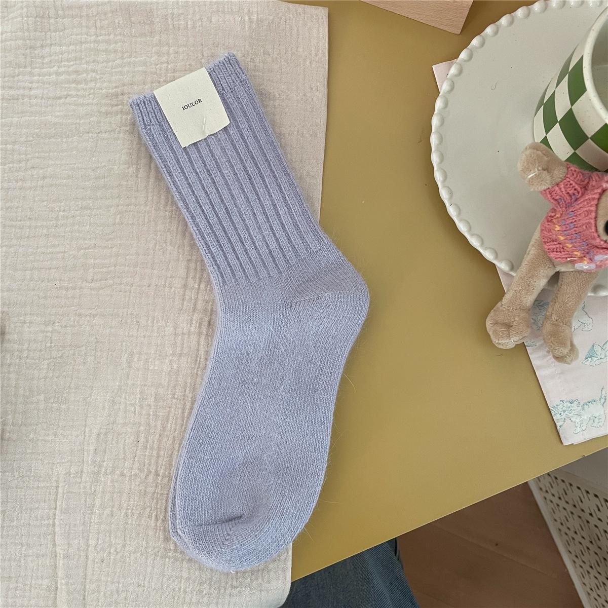 Double Knit Mid Calf Socks for Girl Rabbit Furry Solid Color Thermal Winter Socks Thick Ins Minimalist Warm Bunny Plush Sock One Size
Double Knit Mid Calf Socks for Girl Rabbit Furry Solid Color Thermal Winter Socks Thick Ins Minimalist Warm Bunny Plush Sock One Size