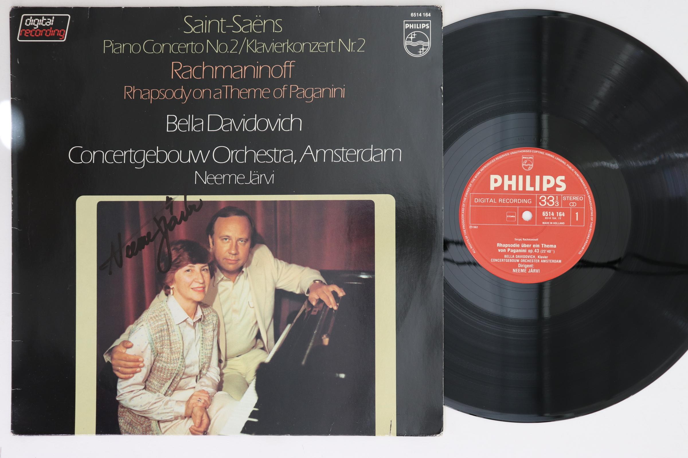 LP Record NEEME JARVI, BELLA DAVIDOVICH - Saint-saens, Rachmaninoff: Piano Co 6514164 PHILIPS 1982 Netherland Classical Used
LP Record NEEME JARVI, BELLA DAVIDOVICH - Saint-saens, Rachmaninoff: Piano Co 6514164 PHILIPS 1982 Netherland Classical Used