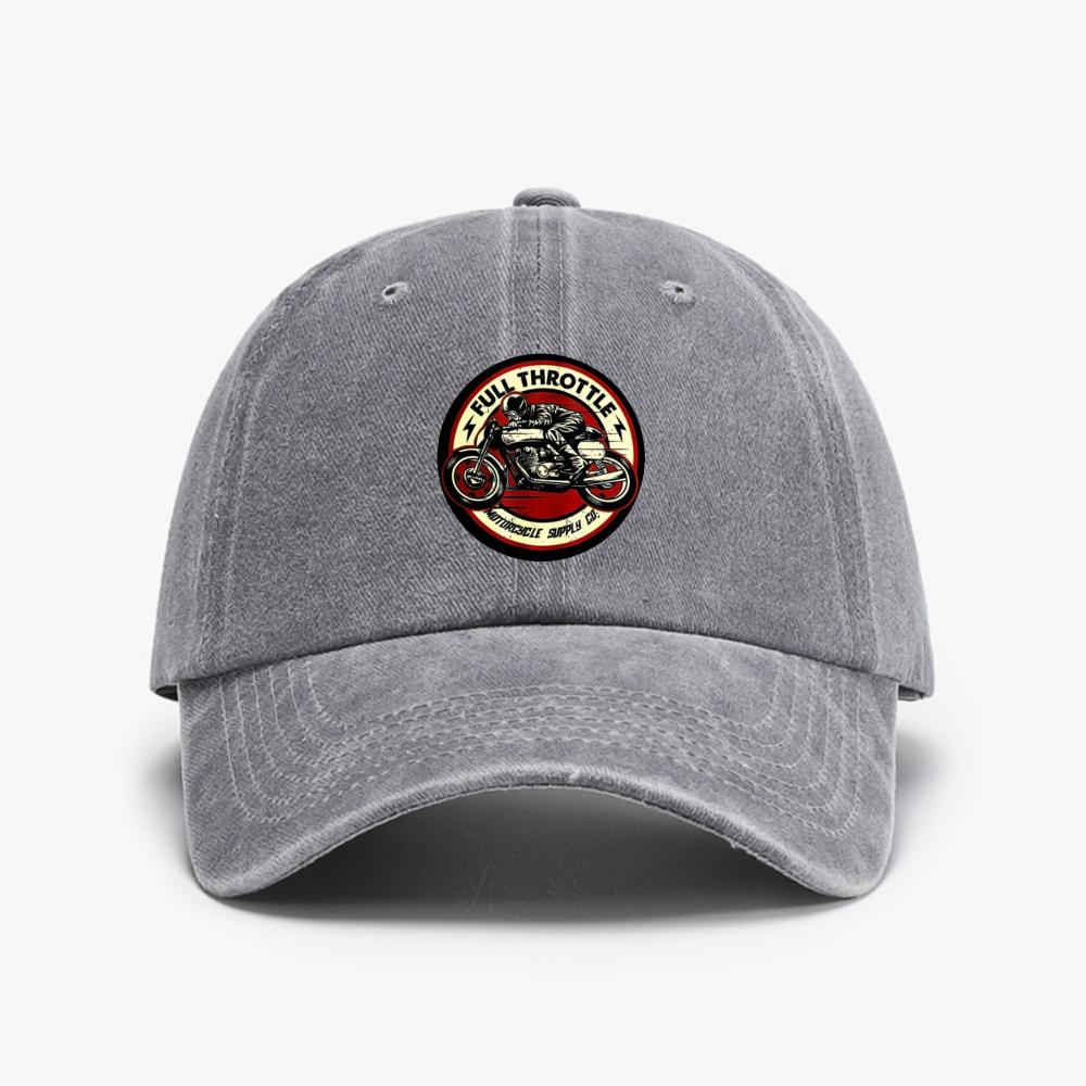 Full Throttle Cafe Racer Rockabilly Baseball Cap fashion Vintage style Washed Soft top denim hat Casual adjustable Snapback hats Adjustable
Full Throttle Cafe Racer Rockabilly Baseball Cap fashion Vintage style Washed Soft top denim hat Casual adjustable Snapback hats Adjustable