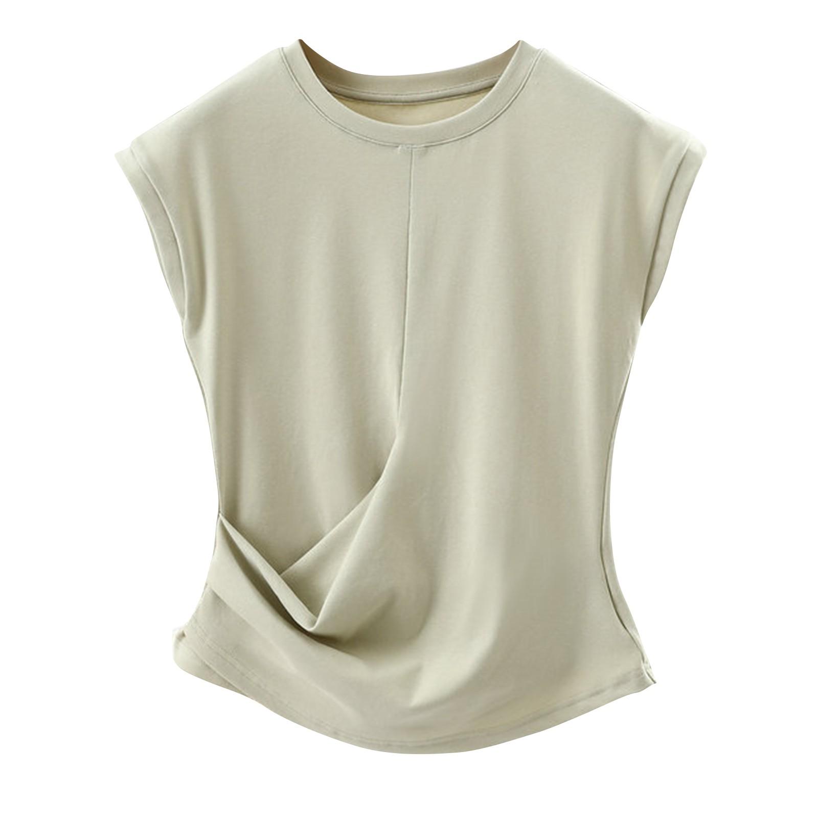 Женская модная однотонная плиссированная футболка с круглым вырезом и жилеткой S зелёный
Женская модная однотонная плиссированная футболка с круглым вырезом и жилеткой S зелёный