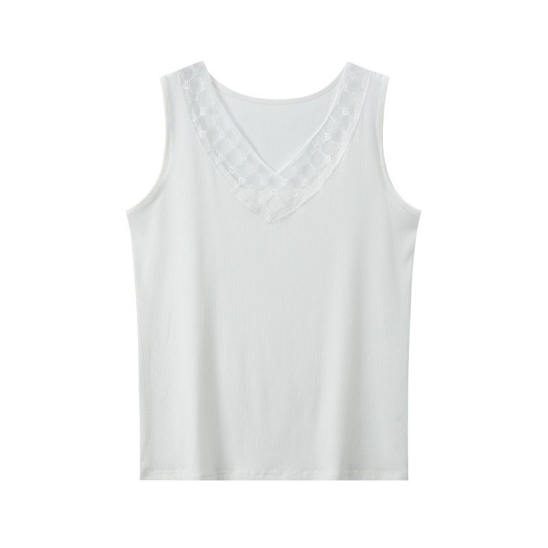 Женский жилет весна/лето 2024 года с V-образным вырезом и кружевом, эластичный, хлопковый, утягивающий One Size
Женский жилет весна/лето 2024 года с V-образным вырезом и кружевом, эластичный, хлопковый, утягивающий One Size