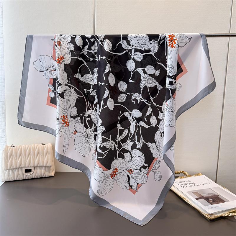 Spring And Autumn Flowers Simulation Silk High-End Printing Large Square Scarf Silk Scarf Shawl Head Scarf Neck Protection Scarf 90*90cm
Spring And Autumn Flowers Simulation Silk High-End Printing Large Square Scarf Silk Scarf Shawl Head Scarf Neck Protection Scarf 90*90cm