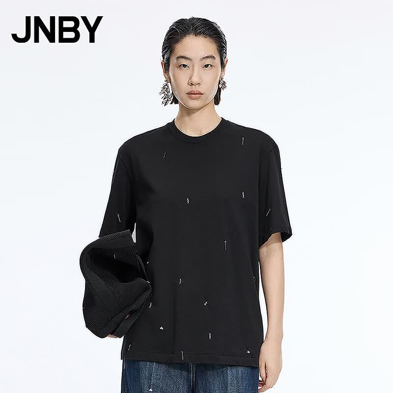 JNBY Women s Metal Detail Loose Fit Cotton T-shirt S
JNBY Women s Metal Detail Loose Fit Cotton T-shirt S