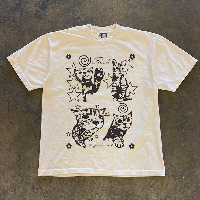 ZX 2025 New Style Cute Kitten Retro Print American Shortsleeved Tshirts for Men and Women 4XL
ZX 2025 New Style Cute Kitten Retro Print American Shortsleeved Tshirts for Men and Women 4XL