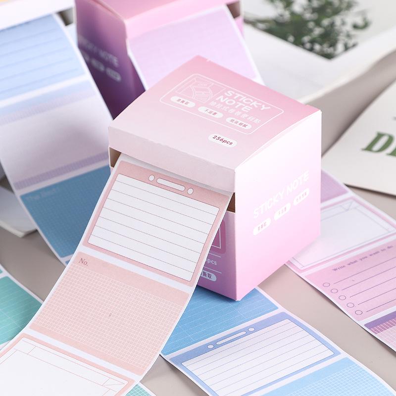 Gradient Pull-Out Sticky Note Box: High-Value, Colorful, Self-Adhesive Grid for Students and Office Use.
Gradient Pull-Out Sticky Note Box: High-Value, Colorful, Self-Adhesive Grid for Students and Office Use.