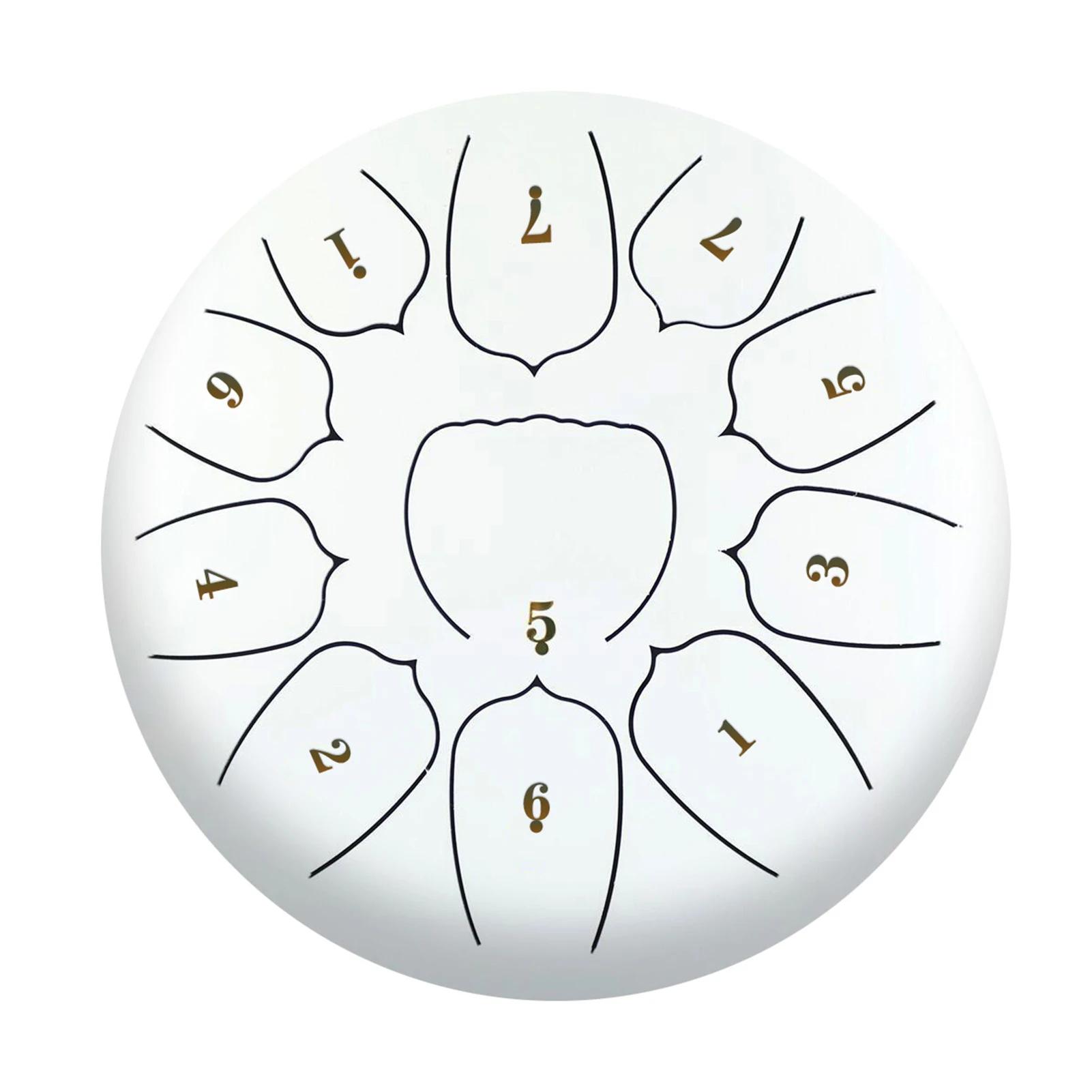 Хендпан барабан на 11 нот з барабанною паличкою, напальчниками для гри, перкусійний, 6-дюймовий сталевий язичковий барабан, інструмент для медитації, йоги, 10 кольорів білий
Хендпан барабан на 11 нот з барабанною паличкою, напальчниками для гри, перкусійний, 6-дюймовий сталевий язичковий барабан, інструмент для медитації, йоги, 10 кольорів білий