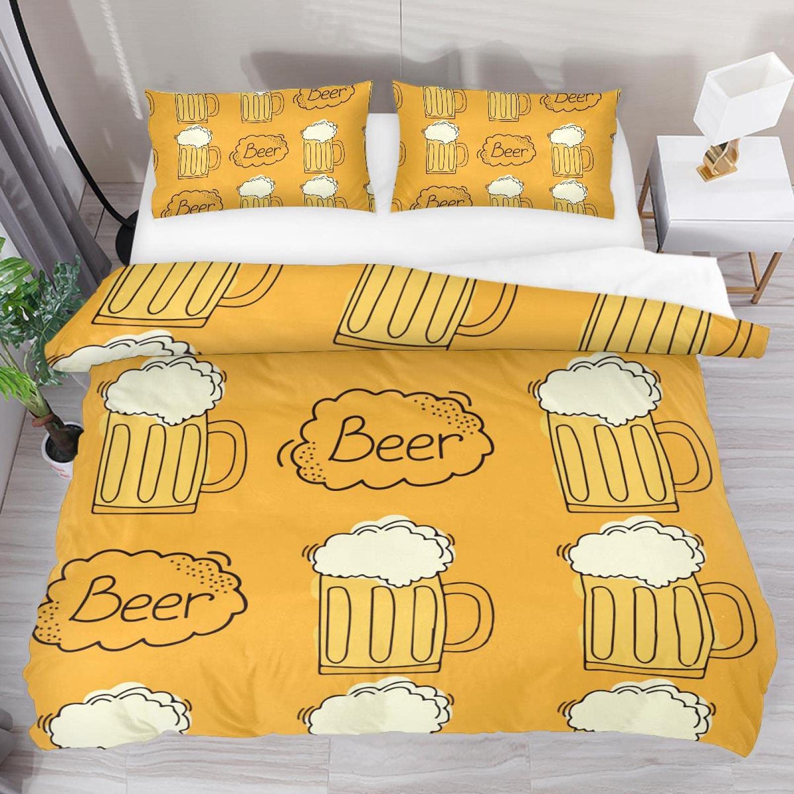 Комплект пододеяльников с изображением пива, две пивные кружки, комплект постельного белья из белой пены, 3 шт. для детей, золотистый пододеяльник с изображением напитков, мягкий полиэстеровый пододеяльник 140x200cm 3pcs
Комплект пододеяльников с изображением пива, две пивные кружки, комплект постельного белья из белой пены, 3 шт. для детей, золотистый пододеяльник с изображением напитков, мягкий полиэстеровый пододеяльник 140x200cm 3pcs