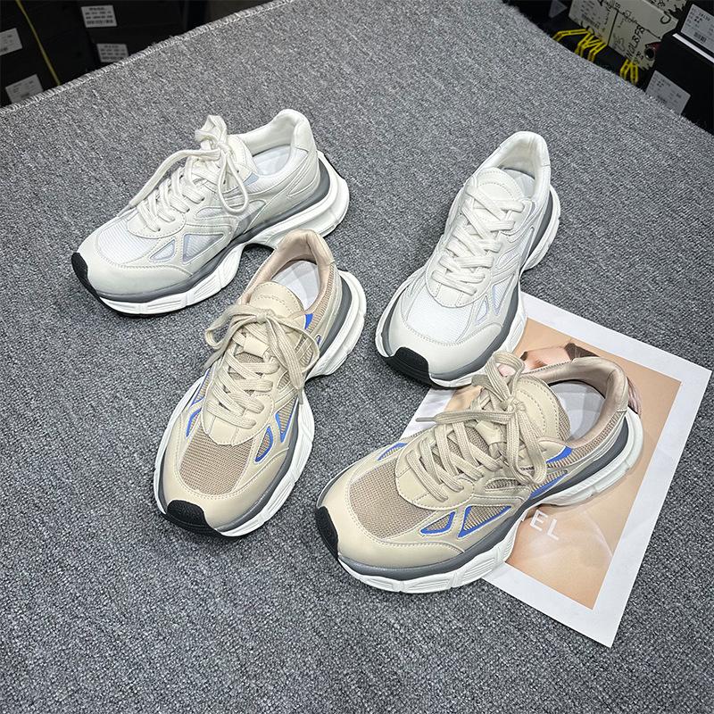 Daddy Paris Shoes, новые женские кожаные кроссовки контрастного цвета с сеткой, модные легкие дышащие универсальные модели
Daddy Paris Shoes, новые женские кожаные кроссовки контрастного цвета с сеткой, модные легкие дышащие универсальные модели