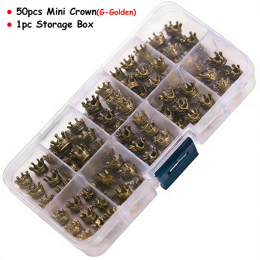 50Pcs 1cm Alloy Crown Charms & Storage Box Romantic Metal Pendants for Valentine s Day Decor DIY Jewelry & Dollhouse Miniatures
50Pcs 1cm Alloy Crown Charms & Storage Box Romantic Metal Pendants for Valentine s Day Decor DIY Jewelry & Dollhouse Miniatures