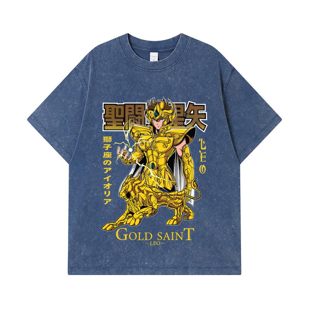 275 GSM Washed T-shirts 100% Cotton Saint Seiya V22 Leo Print Unisex Heavy Cotton T Shirt 2XL королівський синій колір
275 GSM Washed T-shirts 100% Cotton Saint Seiya V22 Leo Print Unisex Heavy Cotton T Shirt 2XL королівський синій колір
