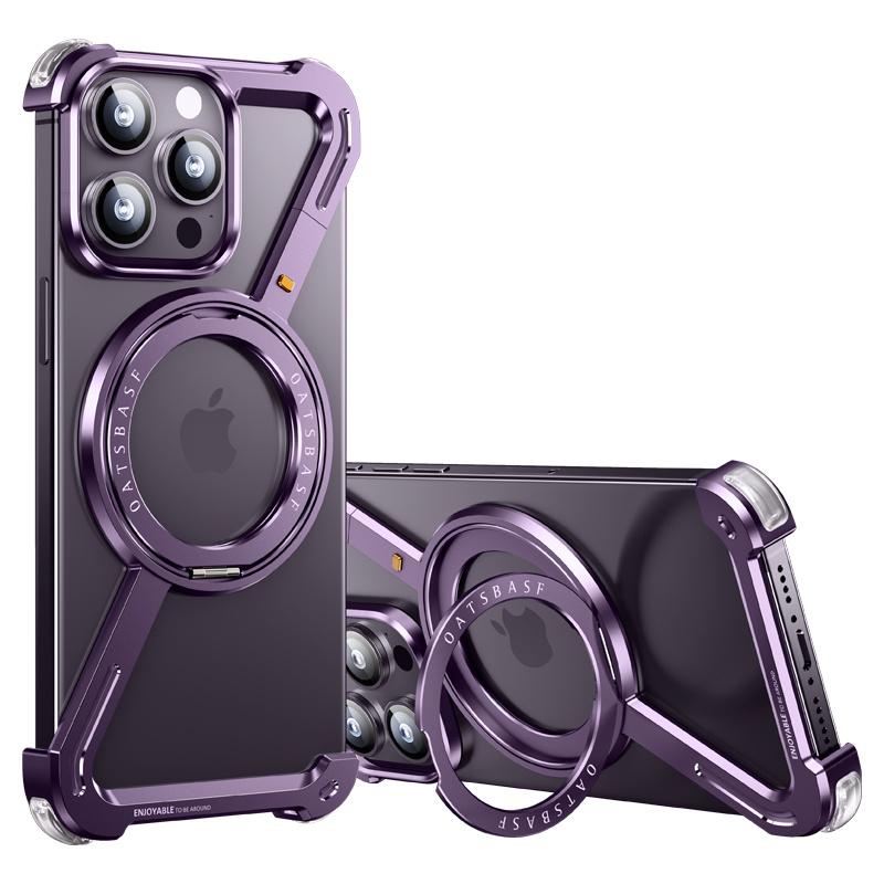 For iPhone 14 Pro Bumper Case Z-Shape Design Magnetic Boardless Phone Back Cover with Kickstand Purple
For iPhone 14 Pro Bumper Case Z-Shape Design Magnetic Boardless Phone Back Cover with Kickstand Purple