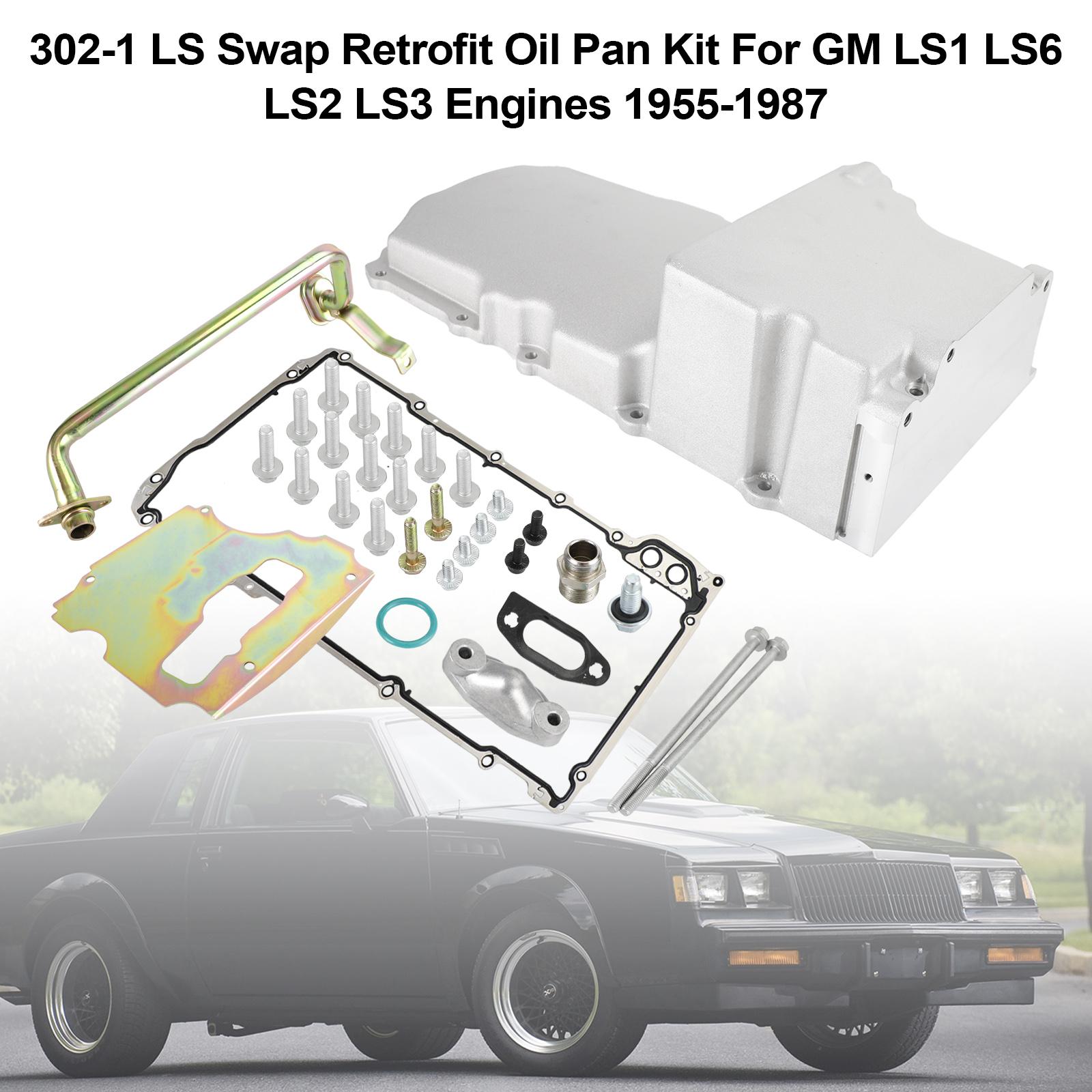 302-1 LS Swap Retrofit Oil Pan Kit For GM LS1 LS6 LS2 LS3 Engines 1955-1987
302-1 LS Swap Retrofit Oil Pan Kit For GM LS1 LS6 LS2 LS3 Engines 1955-1987
