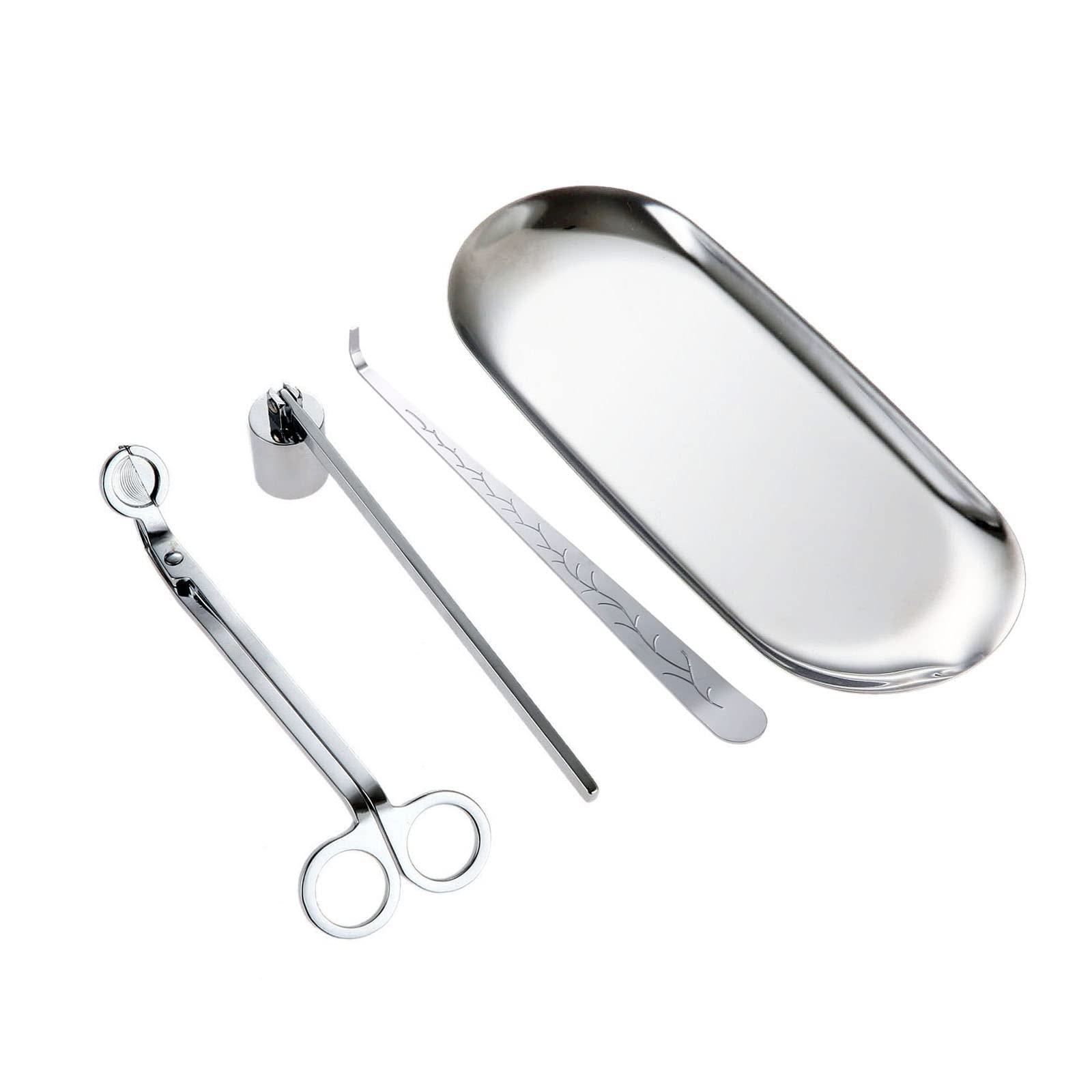 MUXSAM 4-Piece Candle Snuffer Set: Includes a Candle Snuffer, Snuffer, Wick Dipper, Trimmer, Wick Trimmer, and Candle Dish
MUXSAM 4-Piece Candle Snuffer Set: Includes a Candle Snuffer, Snuffer, Wick Dipper, Trimmer, Wick Trimmer, and Candle Dish