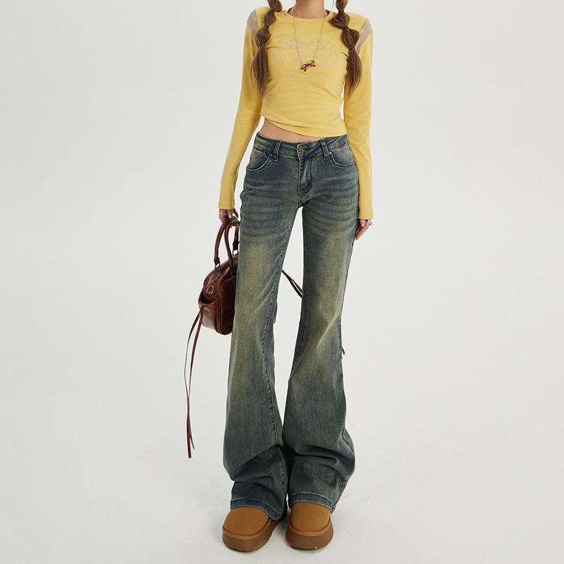 Women s American Spicy Girl Low-Waist Micro-Flare Jeans with Plus Velvet for Slimming Effect - Autumn/Winter 2025 Collection. S
Women s American Spicy Girl Low-Waist Micro-Flare Jeans with Plus Velvet for Slimming Effect - Autumn/Winter 2025 Collection. S