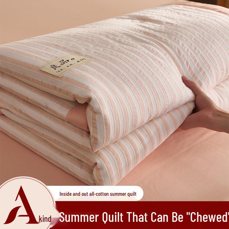 Class A All-Cotton Jacquard Summer Quilt Set for Dorm and Home, Cooling Air Conditioning Comforter, 4-Piece 150x200cm Quilt
Class A All-Cotton Jacquard Summer Quilt Set for Dorm and Home, Cooling Air Conditioning Comforter, 4-Piece 150x200cm Quilt