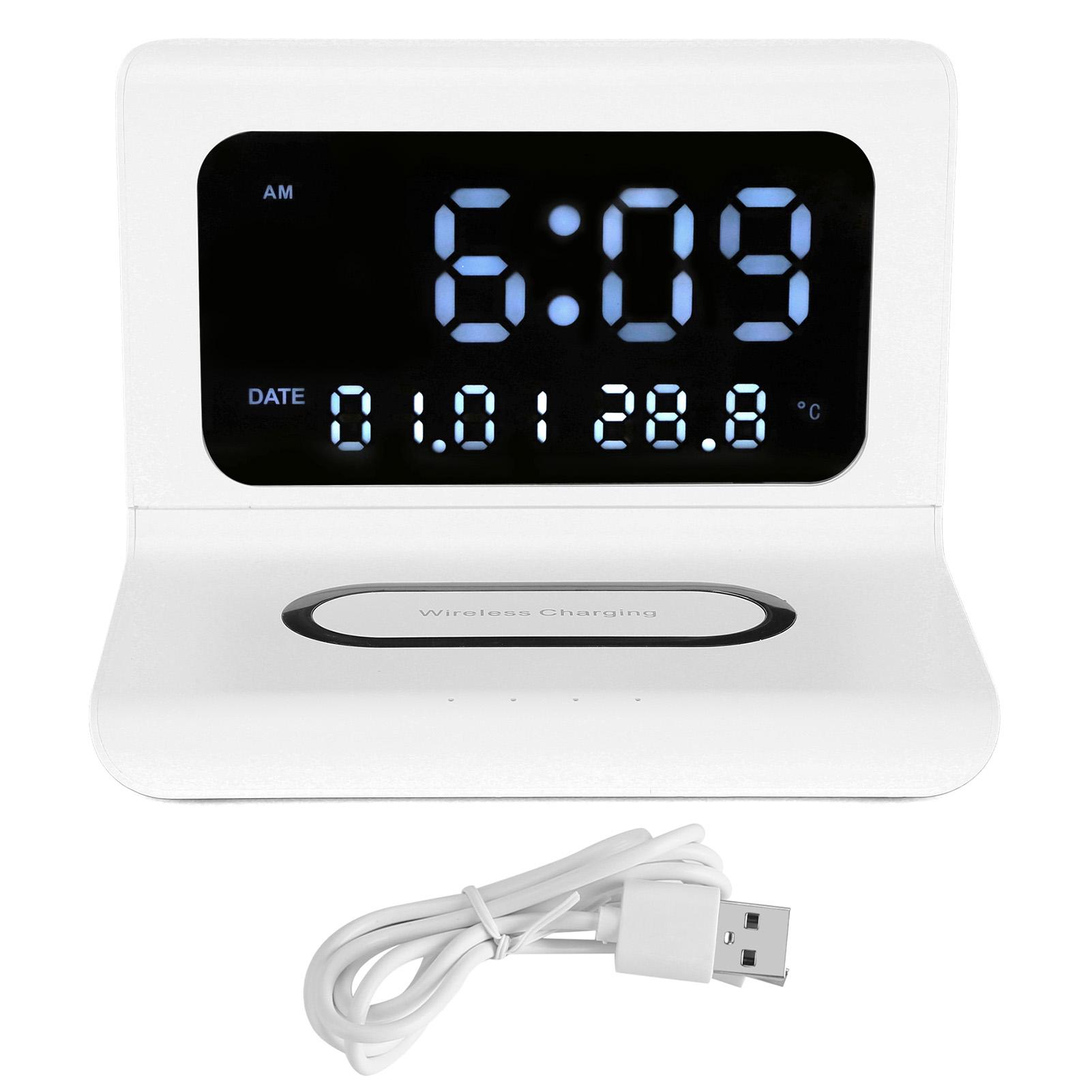 Clock Phone Wireless Charger Digital Alarm Clock Multfunction Electronic Desk Calendar Alarm Clock
Clock Phone Wireless Charger Digital Alarm Clock Multfunction Electronic Desk Calendar Alarm Clock
