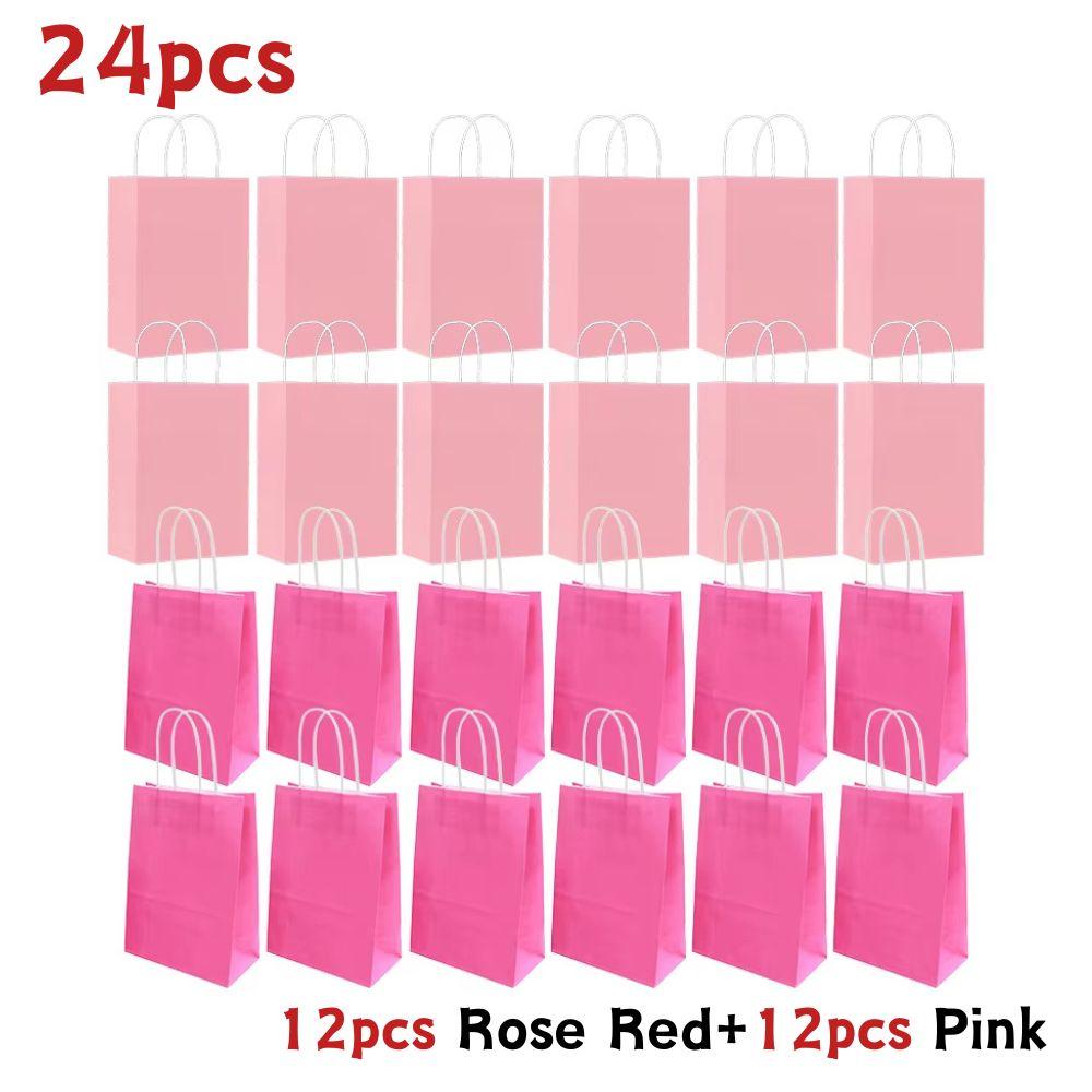 24pcs Kraft Paper Gift Bags Pink & Rose Red DIY Festival Party Tote Present Bags Supermarkets Gift Shops Packaging Supplies YMY
24pcs Kraft Paper Gift Bags Pink & Rose Red DIY Festival Party Tote Present Bags Supermarkets Gift Shops Packaging Supplies YMY